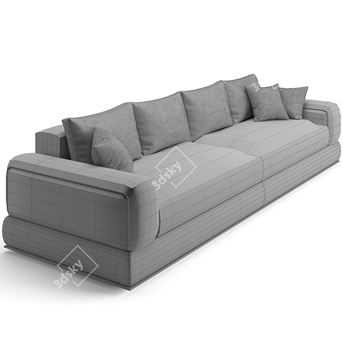 Westbury Low Armrest Sofa - Luxury Living at its Finest 3D model image 6