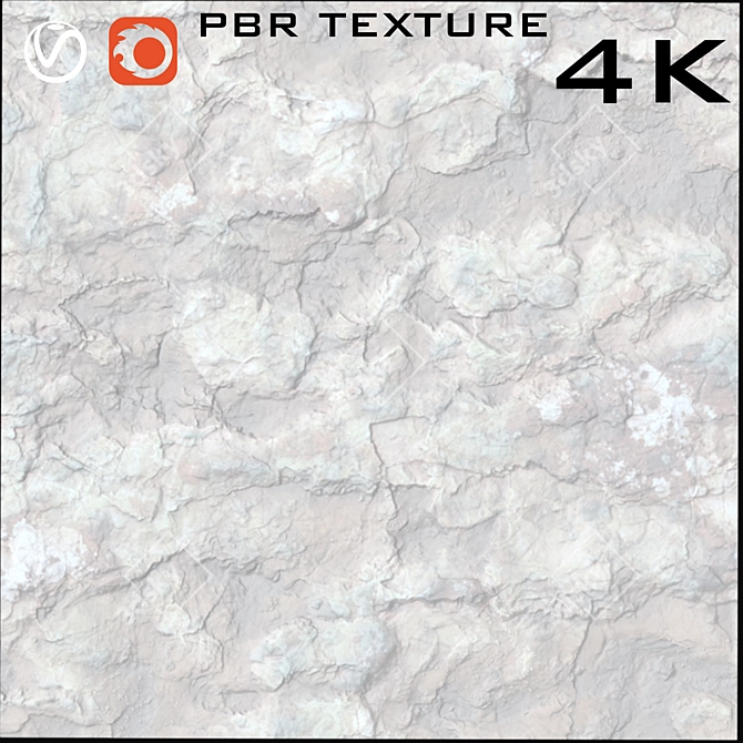 4K Rock PBR Texture Pack 3D model image 3