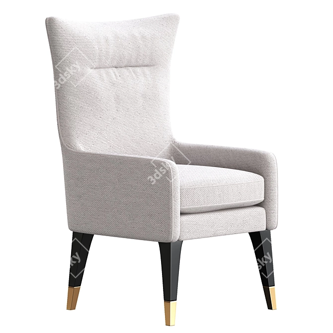 Barrett Winged Chair: Elegant Occasional Seating 3D model image 1