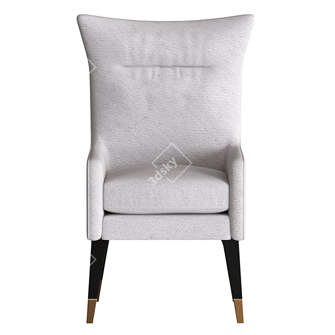 Barrett Winged Chair: Elegant Occasional Seating 3D model image 2