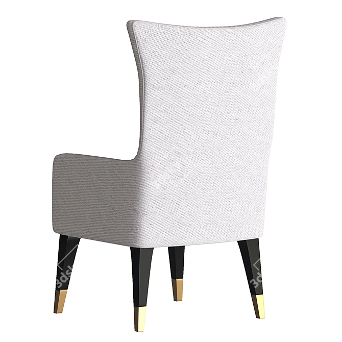 Barrett Winged Chair: Elegant Occasional Seating 3D model image 5