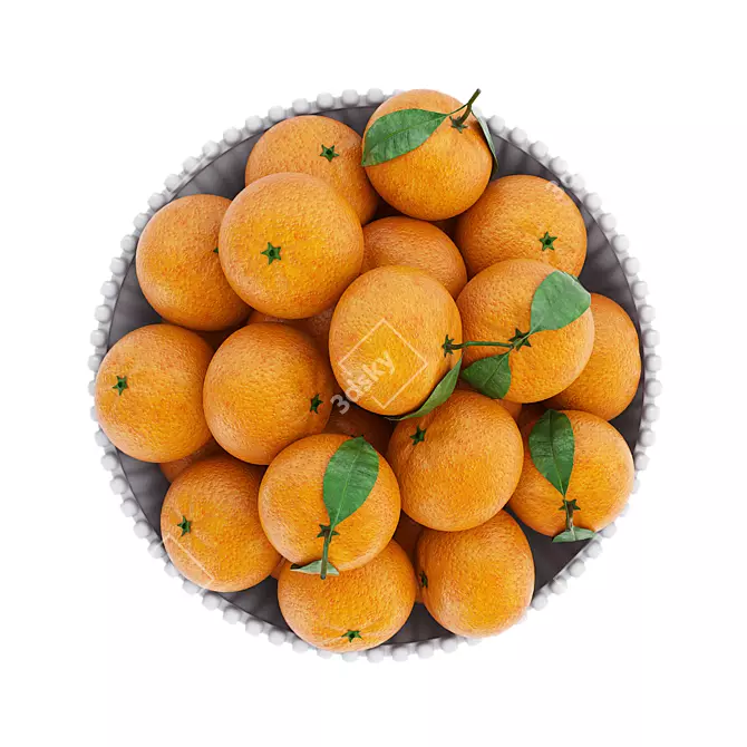 Costa Nova Pearl Fruit Bowl - Elegant Tangerine Display 3D model image 3