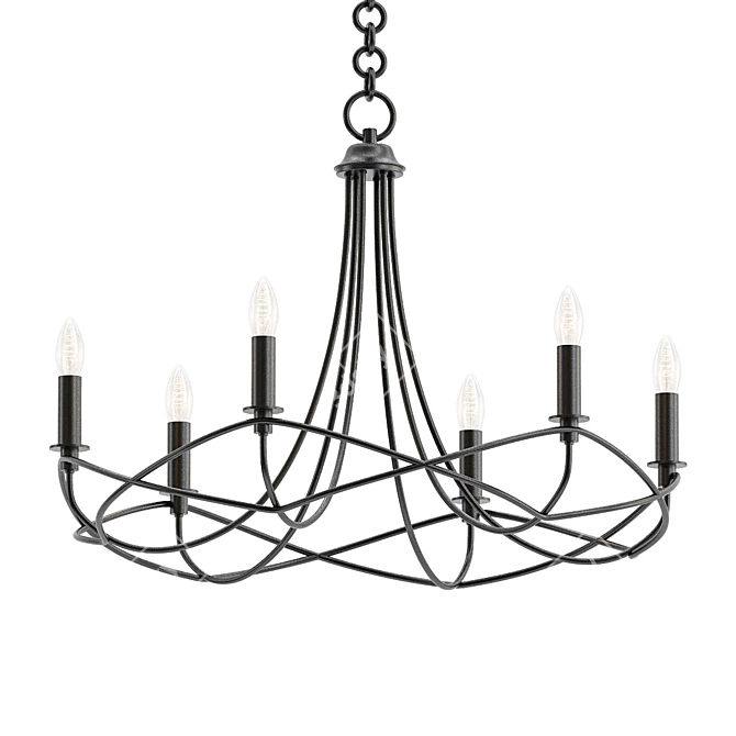 Elegant Sonnet Chandelier 3D model image 1