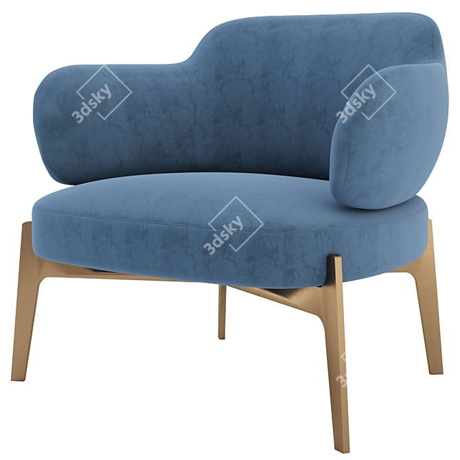 Modern Sign Armchair: Elegant and Comfortable 3D model image 2