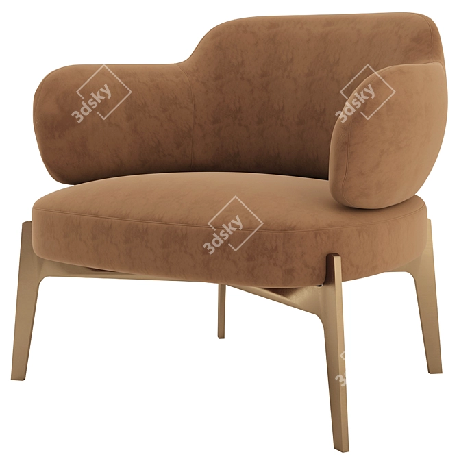 Modern Sign Armchair: Elegant and Comfortable 3D model image 3