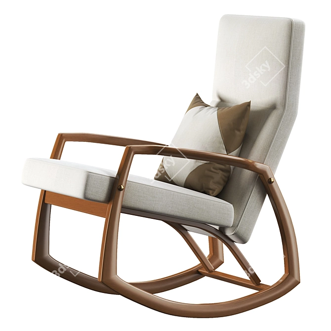 Swing Rocking Armchair: Stylish and Comfortable 3D model image 4