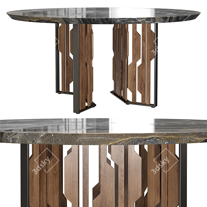 Bali Karen: Elegant Dining Set 3D model image 3