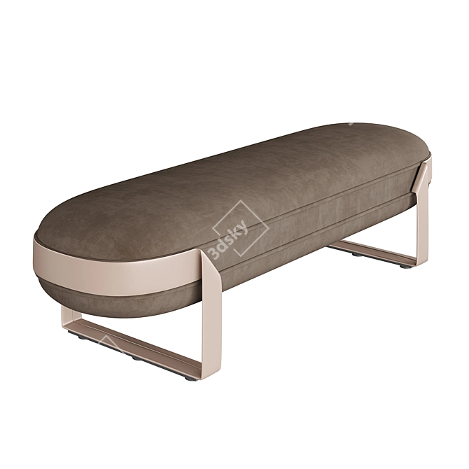 Carlo Colombo Leather Bench: Shirley 3D model image 1