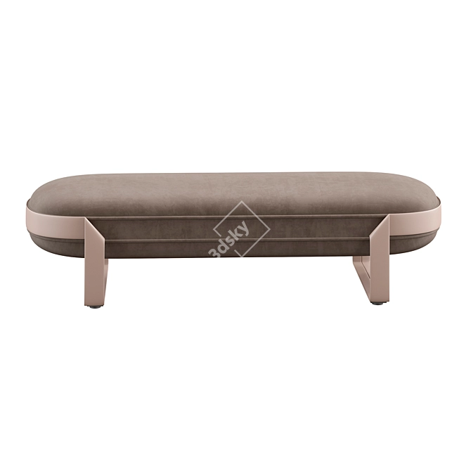 Carlo Colombo Leather Bench: Shirley 3D model image 2