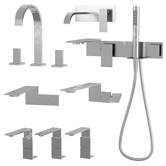 Elegant Treemme Faucets & Showers 3D model image 2