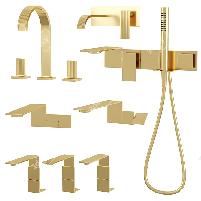 Elegant Treemme Faucets & Showers 3D model image 3