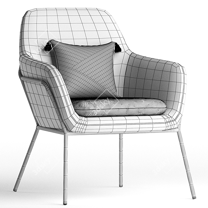 Elegant Shelford Armchair: 2017 Version 3D model image 6