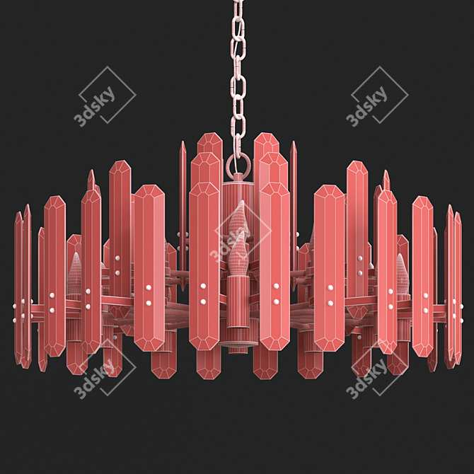 Elegant Bonnington 91 Chandelier 3D model image 3