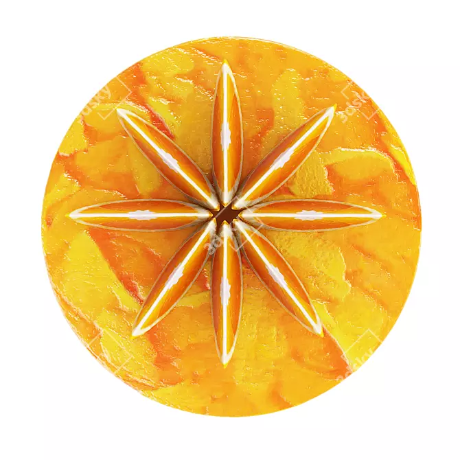 Tangy Orange Jelly Cake: Delectable Delight 3D model image 4