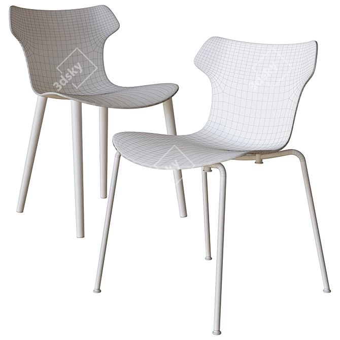 Papilio Shell Chair: Sleek Elegance 3D model image 4