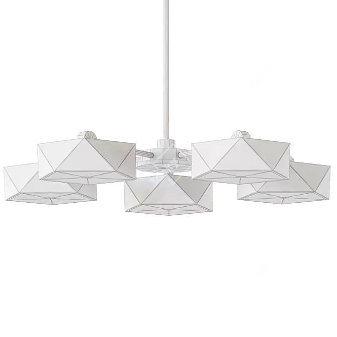 Modern Geometric LED Light Fixture 3D model image 2