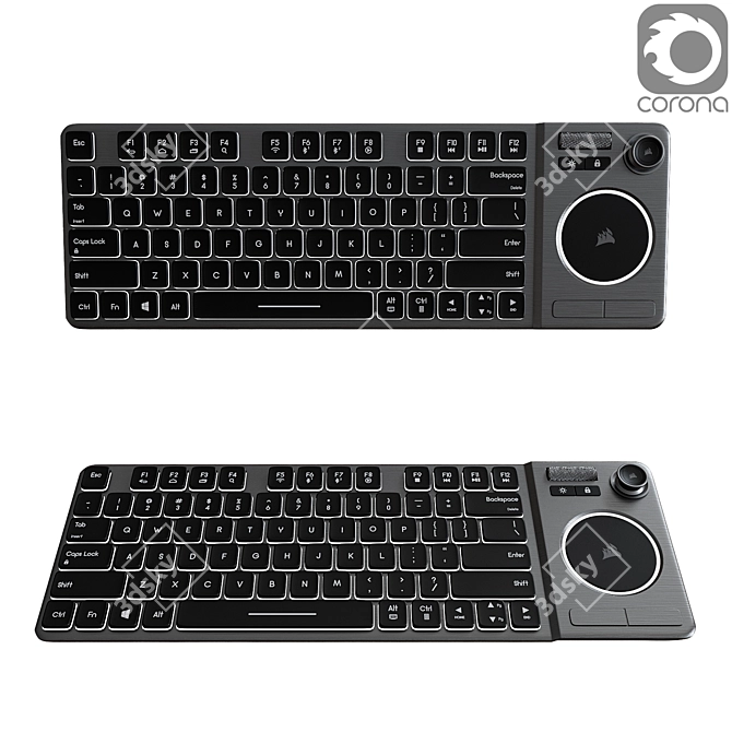 Corsair Wireless Keyboard & Gaming Mouse 3D model image 1