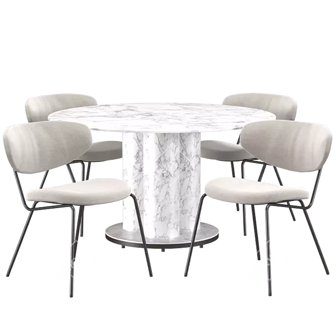 Sophia Modern Dining Set by Calligaris NYC 3D model image 2