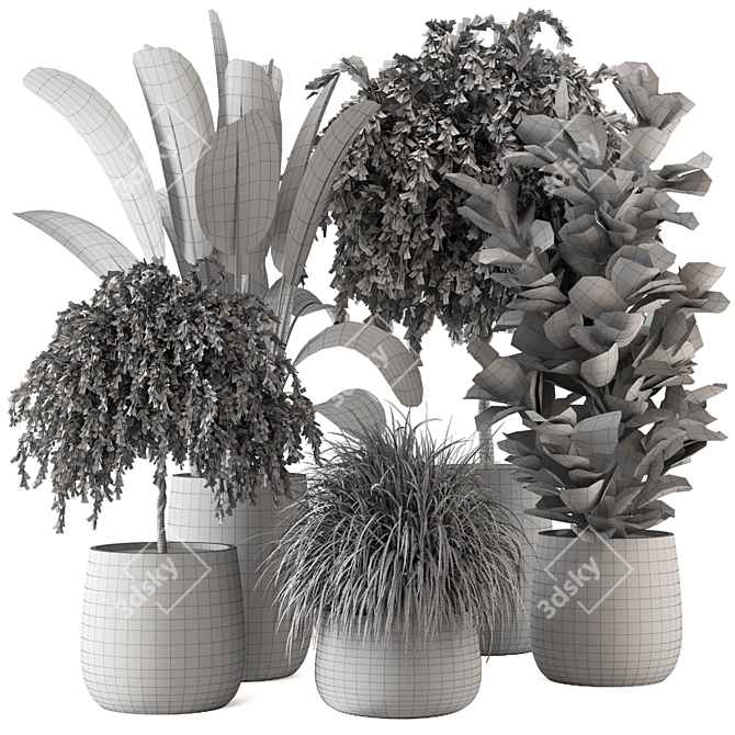Green Oasis: Indoor Plants Collection 3D model image 6