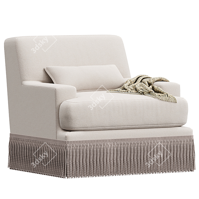 YVES Lounge Chair: Modern Comfort 3D model image 1