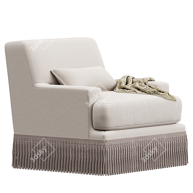 YVES Lounge Chair: Modern Comfort 3D model image 2