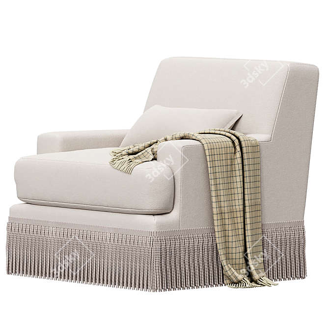 YVES Lounge Chair: Modern Comfort 3D model image 4