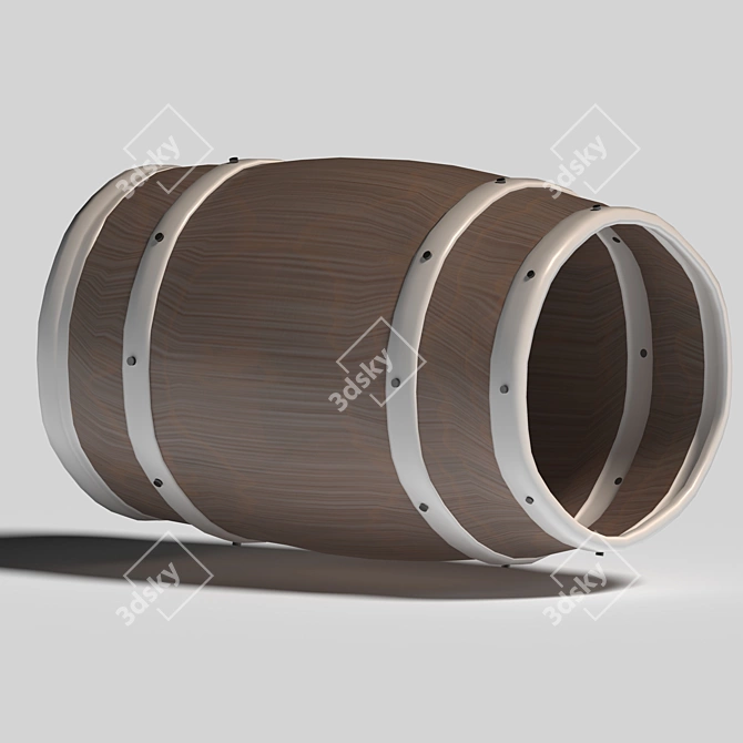 Polygons Barrel: Sleek & Stylish Storage Solution 3D model image 1