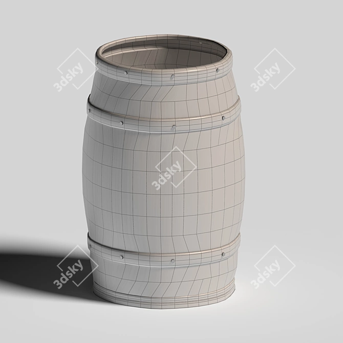 Polygons Barrel: Sleek & Stylish Storage Solution 3D model image 2