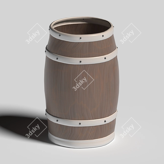 Polygons Barrel: Sleek & Stylish Storage Solution 3D model image 3