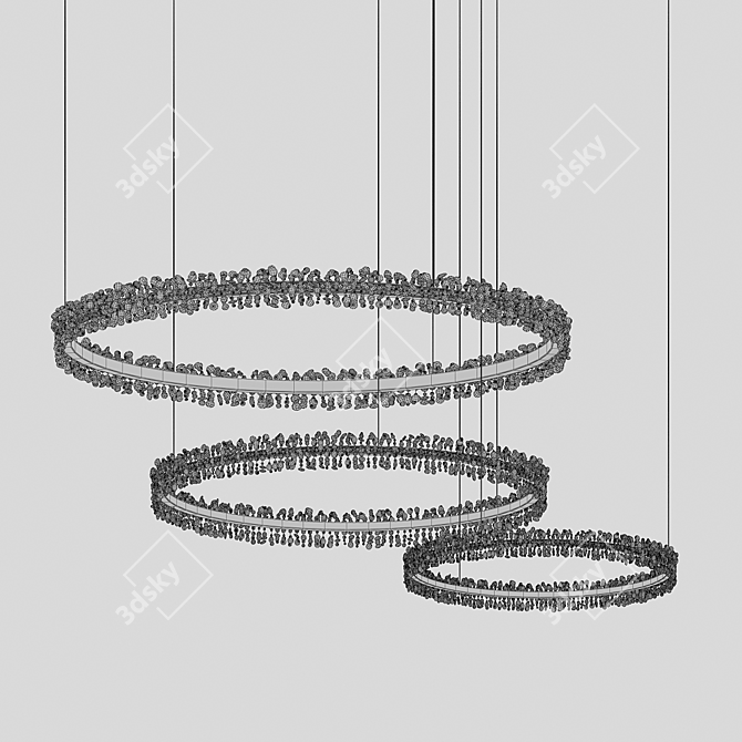 Laura Brass Suspension Light - Elegant and Stylish 3D model image 2