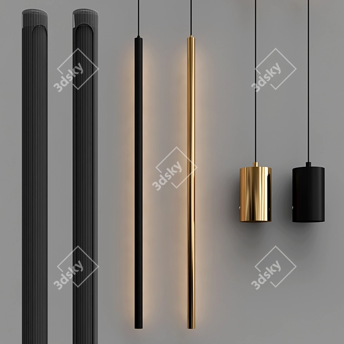 LYNNE B Pendant Lamp: Versatile and Elegant 3D model image 2