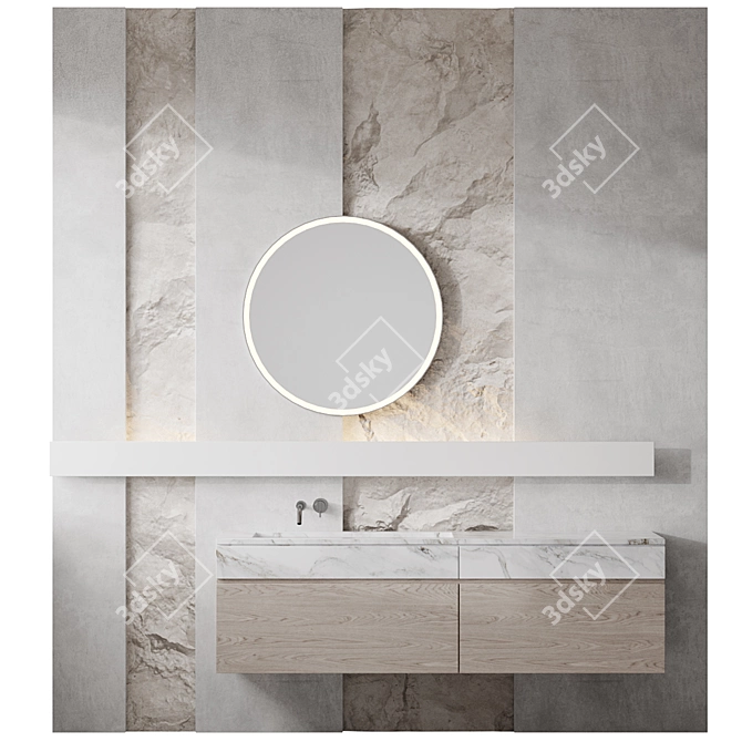 Elegant Bath Set: PATINA Design 3D model image 1