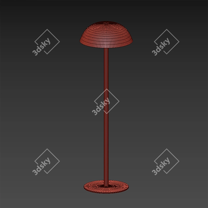 Bronze Finish Floor Lamp 3D model image 2