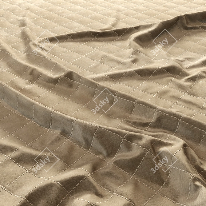 Luxury Diamond Quilted Fabric 3D model image 3