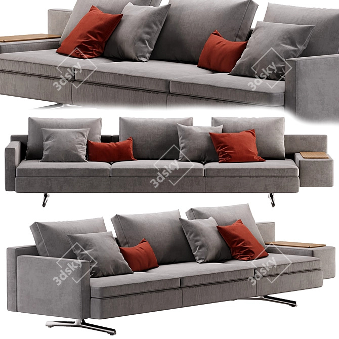Luxury Massaud Sofa: Perfect Blend of Comfort and Design 3D model image 1