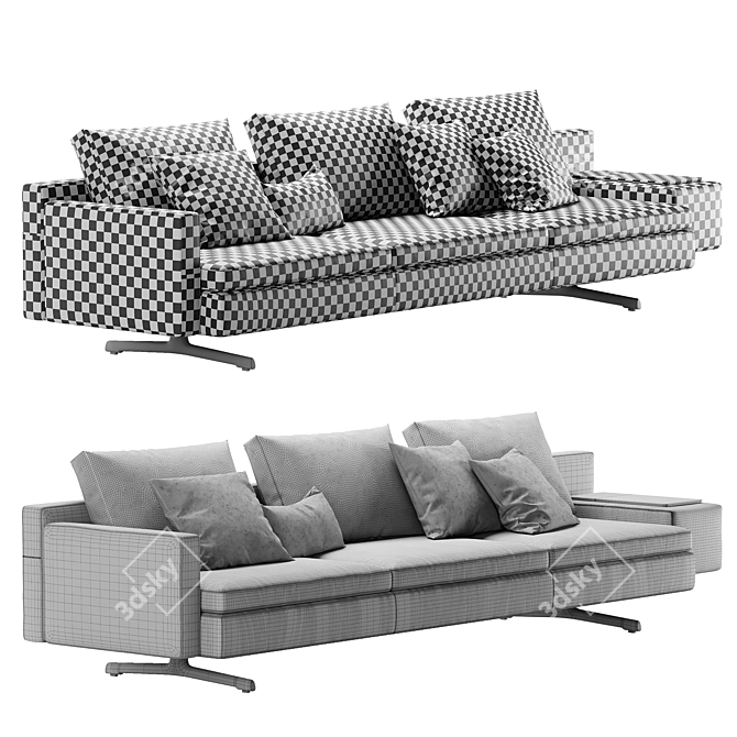 Luxury Massaud Sofa: Perfect Blend of Comfort and Design 3D model image 2