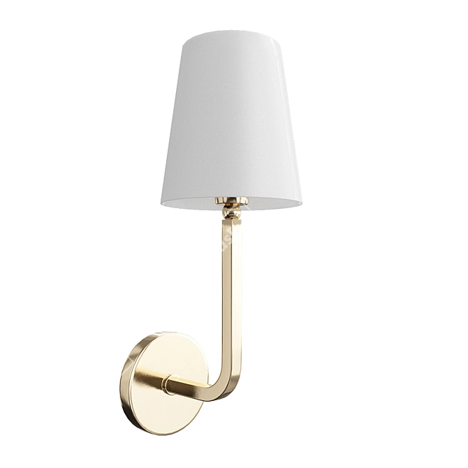 Vintage Brass Dimmable Sconce 3D model image 1