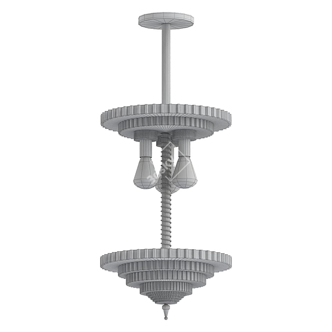 Glimmering Wheels Pendant Light 3D model image 3