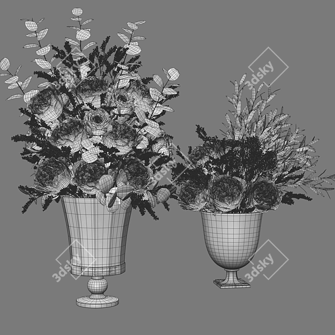 Caspian Rose Flower Set 3D model image 6