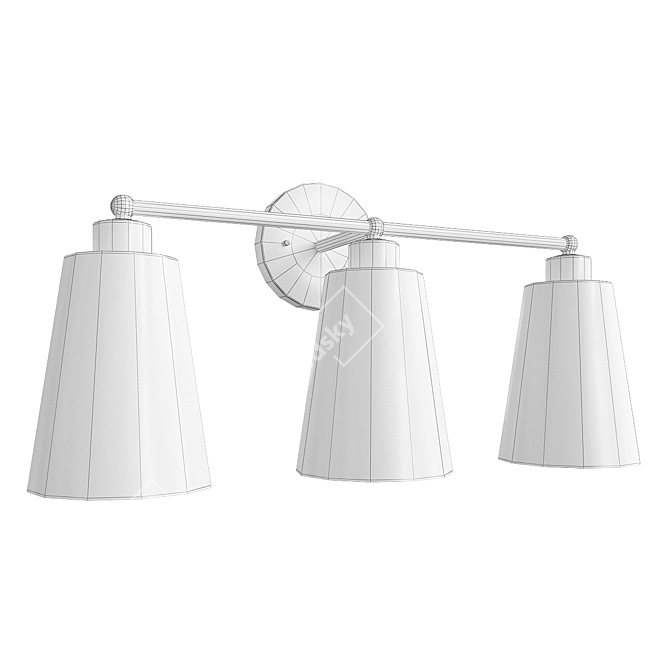 Alvar 3-Light Vanity Fixture: Sleek and Stylish 3D model image 2