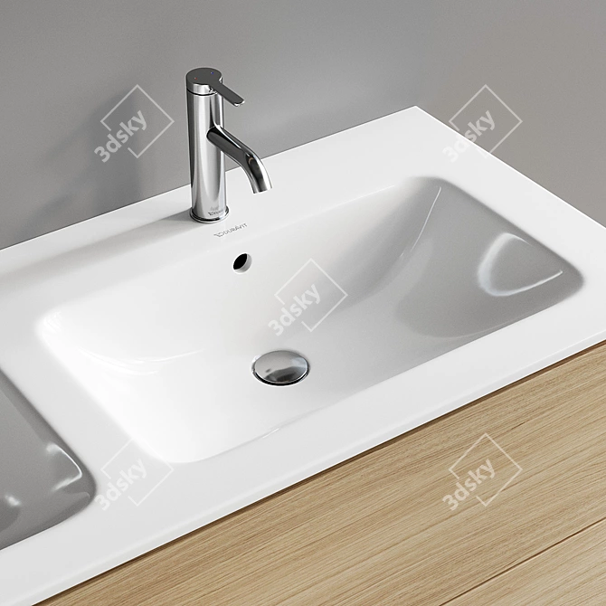 Modern Duravit L-Cube Vanity Set 3D model image 2