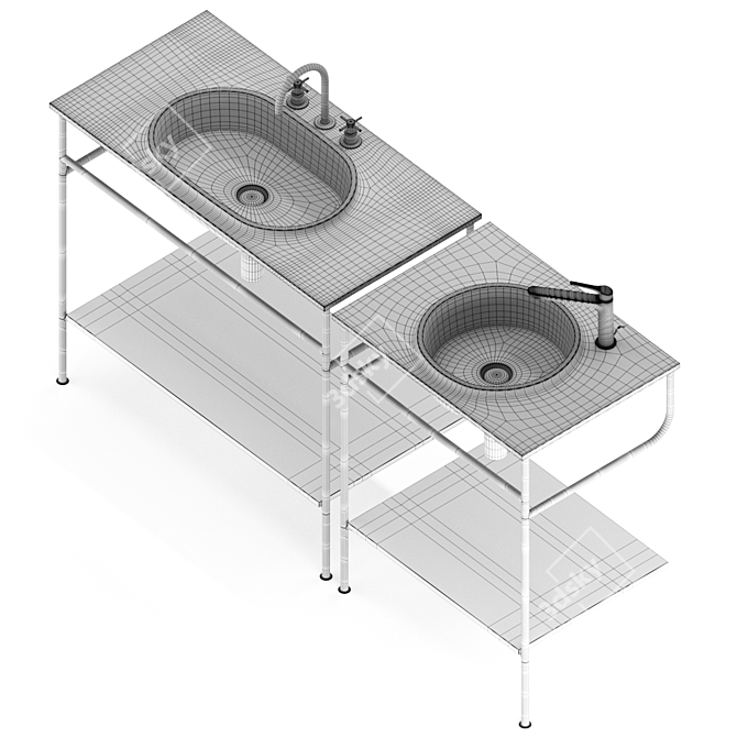 Rise by Kos: Elegant Washbasin Collection 3D model image 2