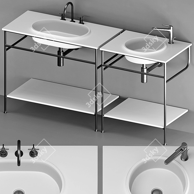 Rise by Kos: Elegant Washbasin Collection 3D model image 3