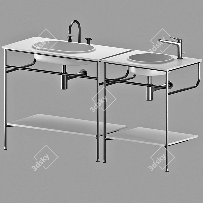 Rise by Kos: Elegant Washbasin Collection 3D model image 7