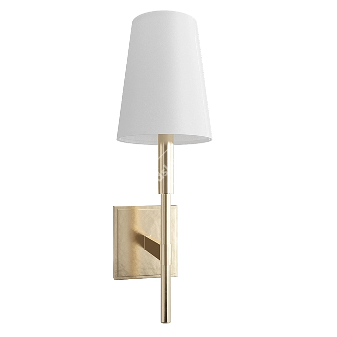 Classic Elegance: Beckham Fabric Wall Sconce 3D model image 1