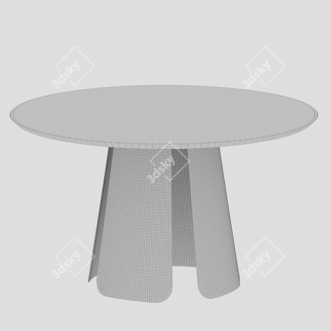 Modern Dining Table with Wood and Marble Design 3D model image 3