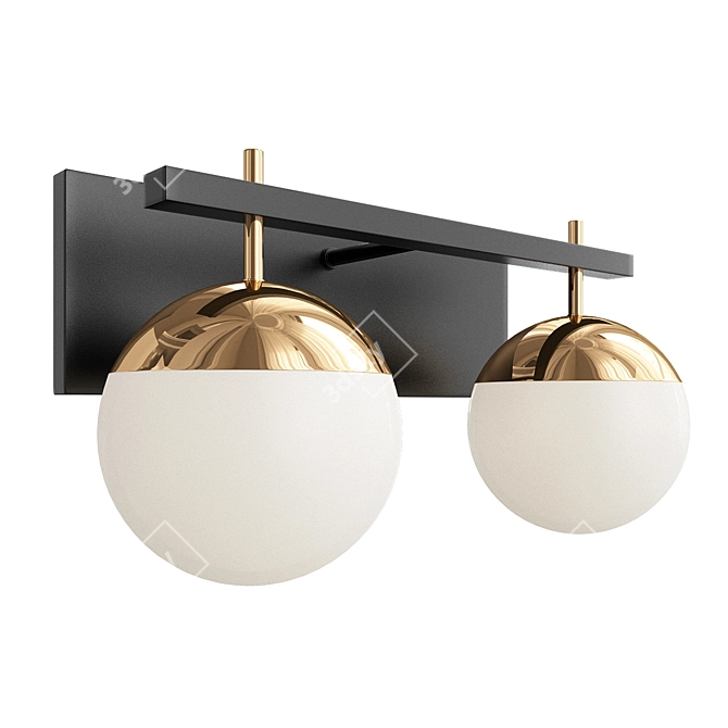 Elegant Harmony Vanity Light 3D model image 1