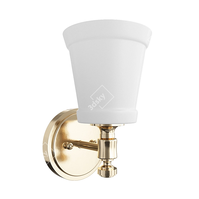 Transitional Aged Brass Wall Sconce 3D model image 1