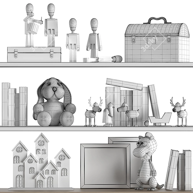 Adorable Nursery Decor Set 3D model image 3