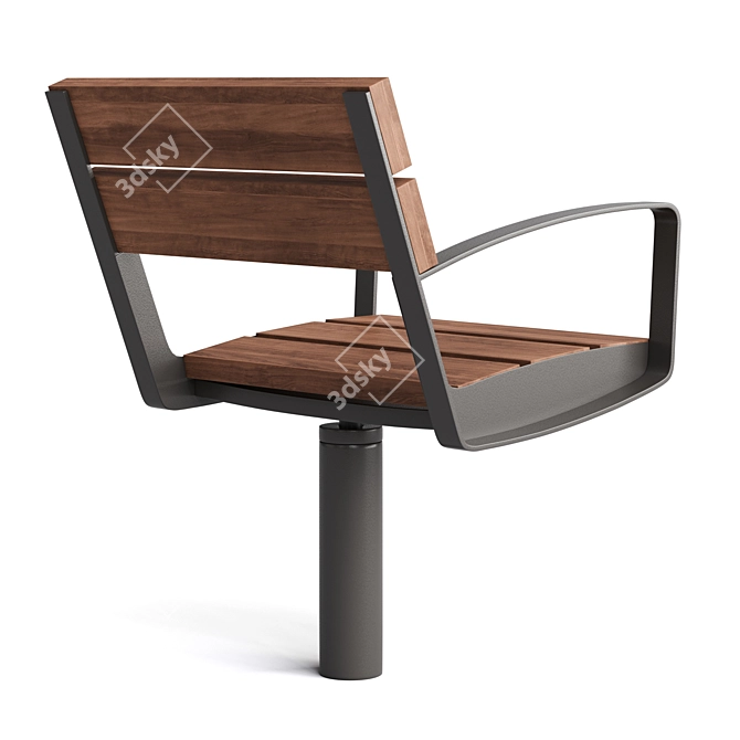 Mmcite Intervera Outdoor Park Bench 3D model image 3